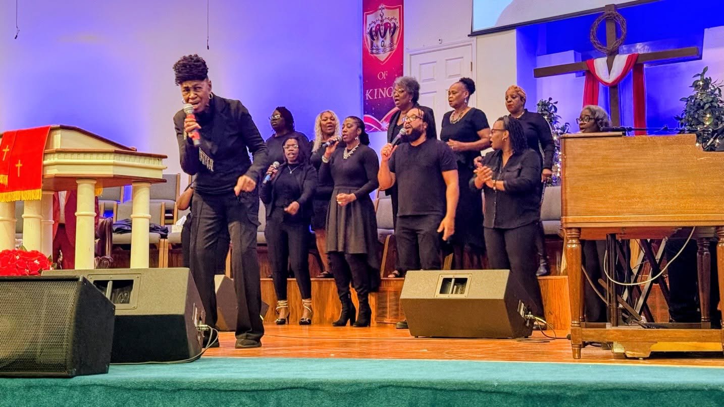 HFBC Worship leading worship on stage